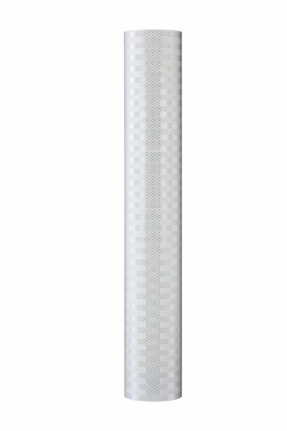 3M 3930 white prismatic reflective sheeting, representative roll photo; roll dimensions and punched format are specified in the selected listing.