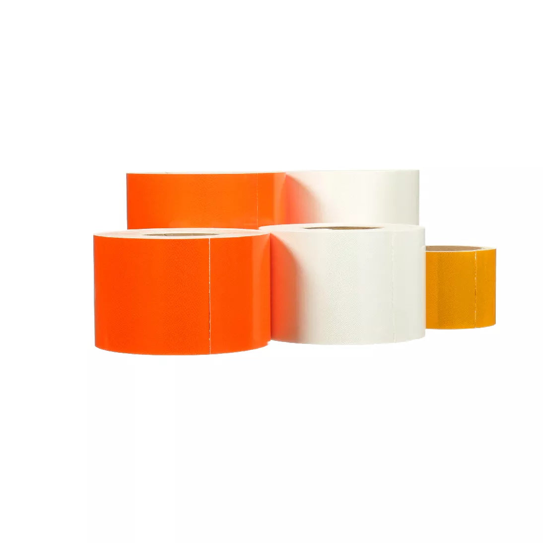 Series 7300 family illustration: multiple colors and widths shown. Listing supplies one WHITE 7310 roll in its stated size; other rolls and colors are not included.