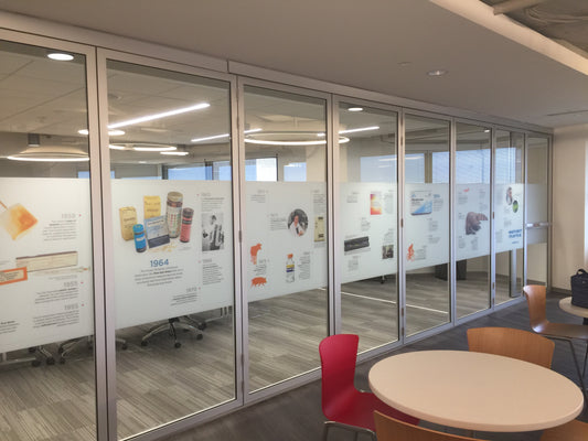 Historical B-Free Dusted family window application; supplementary finish example, not current v2 construction or exact sale roll. Printed artwork not included.
