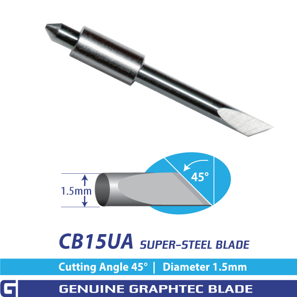 Graphtec CB15UA blade manufacturer model illustration; this CB15UA-5 offer includes five blades, no holder or cutter