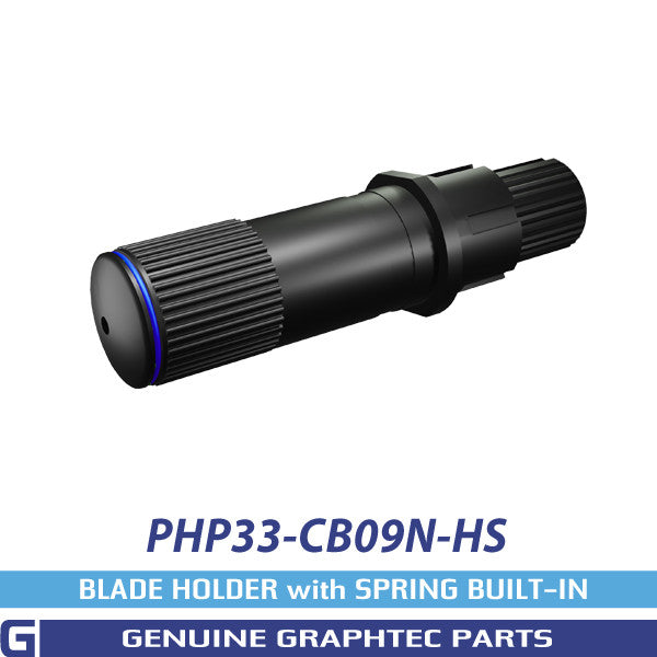 Graphtec PHP33-CB09N-HS black blade holder with a blue identification ring.