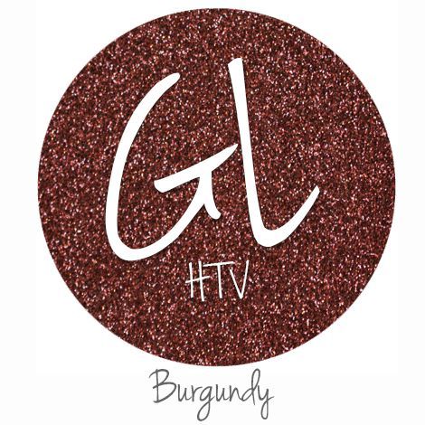 Glitter HTV - Burgundy  20" x 12"  - Sheet