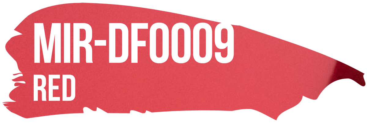 POLI-FLEX MIRROR Red color-reference swatch, MIR-DF0009.