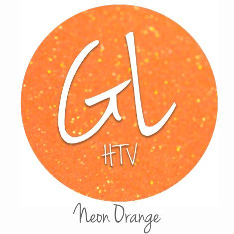 Glitter HTV - Neon Orange  20" x 12"  - Sheet
