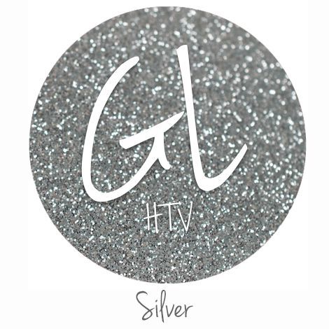 Glitter HTV -Silver  20" x 12"  - Sheet