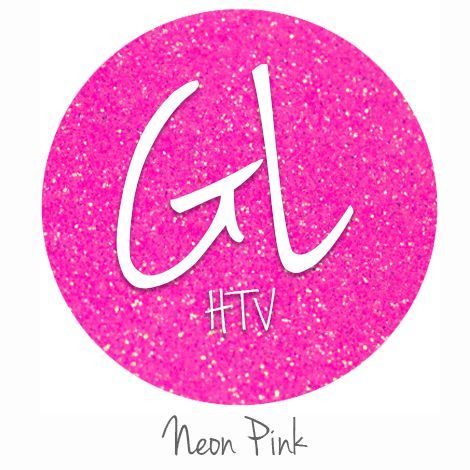 Glitter HTV - Neon Pink  20" x 12"  - Sheet