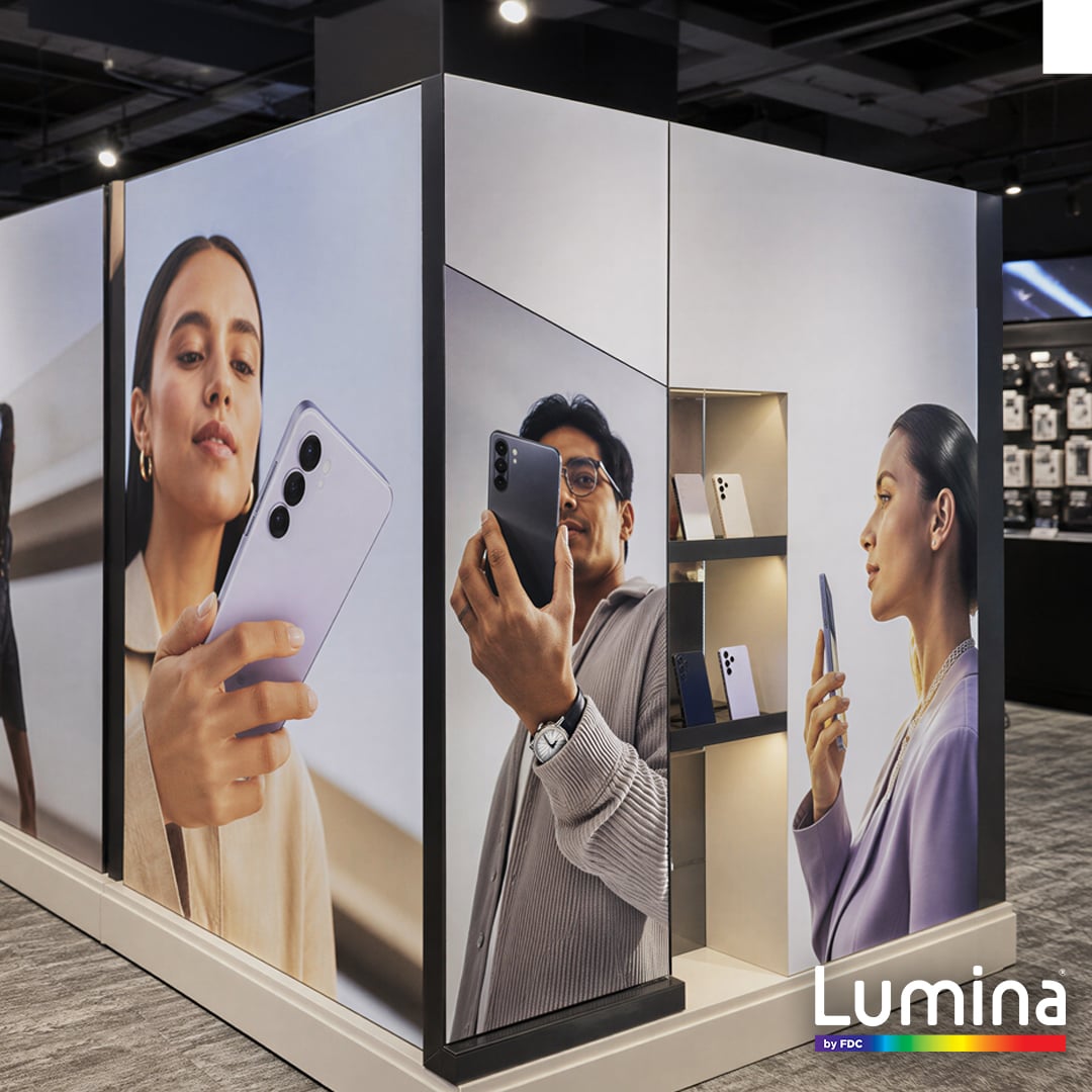 Lumina® by FDC 7227 Print Media: Intermediate, Gray Adhesive | 54 in × 50 yd | Gloss White