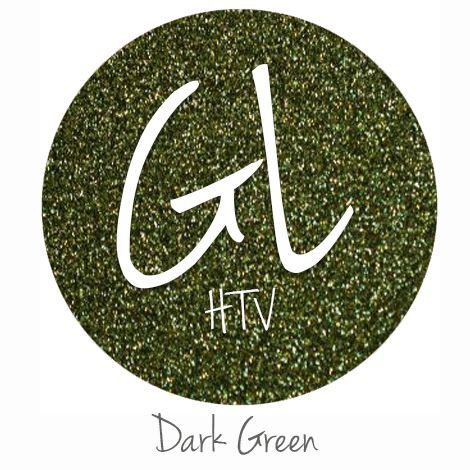 Glitter HTV - Dark Green  20" x 12"  - Sheet