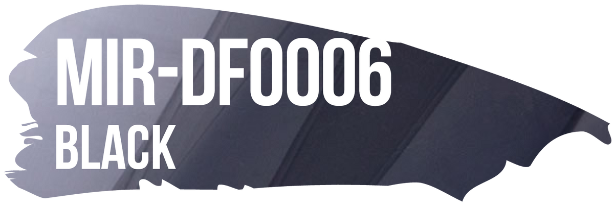 POLI-FLEX MIRROR Black color-reference swatch, MIR-DF0006.