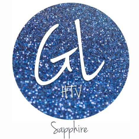 Glitter HTV - Saphire Blue  20" x 12"  - Sheet