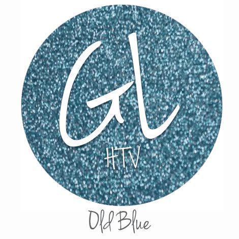 Glitter HTV - Old Blue  20" x 12"  - Sheet