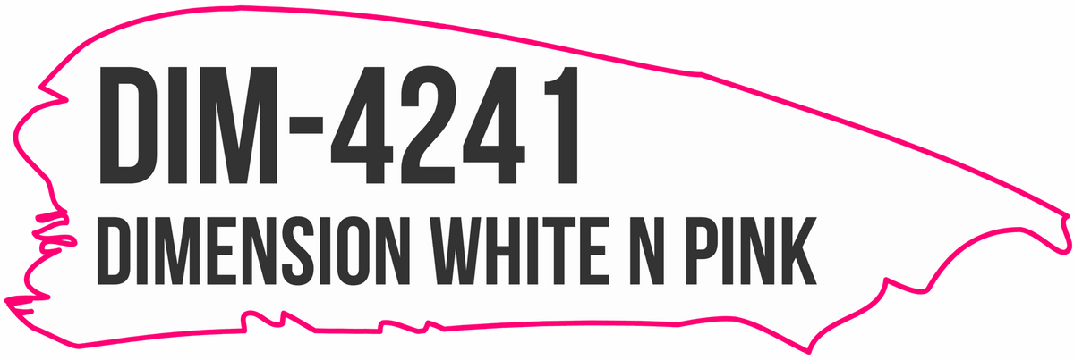 POLI-FLEX DIMENSION White N Pink color-reference swatch, DIM-4241.