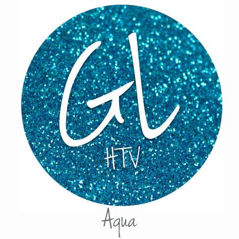 Glitter HTV - Aqua  20" x 12"  - Sheet