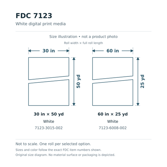 FDC 7123 White Digital Print Media