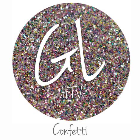 Glitter HTV - Confetti  20" x 12"  - Sheet