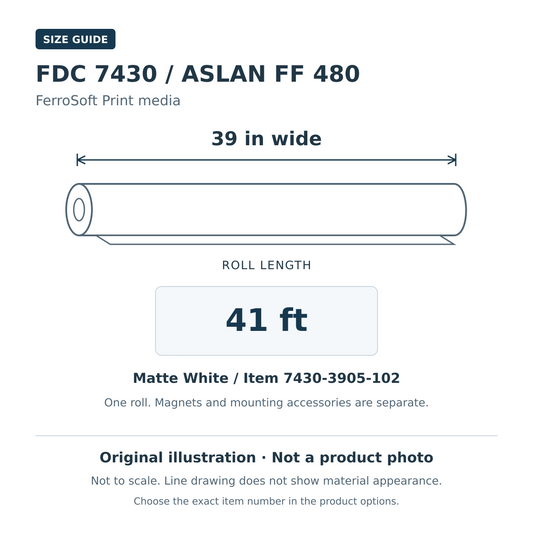 ASLAN FF 480 FerroSoft Print | 39 in × 41 ft | Matte White