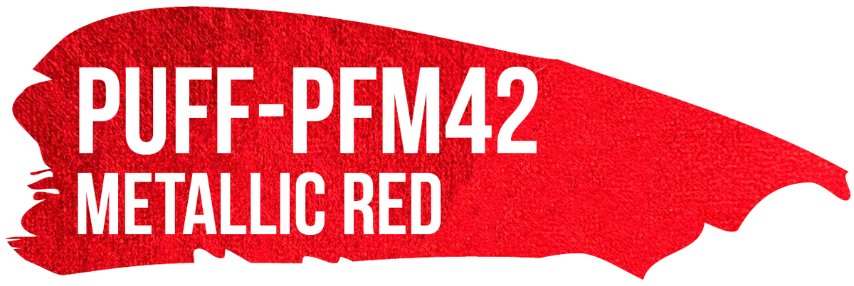 POLI-FLEX PUFF Metallic Metallic Red color-reference swatch, PFM42.