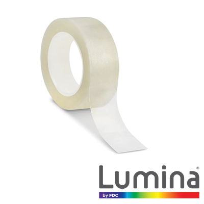 Lumina7699 double-sided banner hemming tape, official representative product image; listing sells one case of15rolls, image is not a case-count photograph